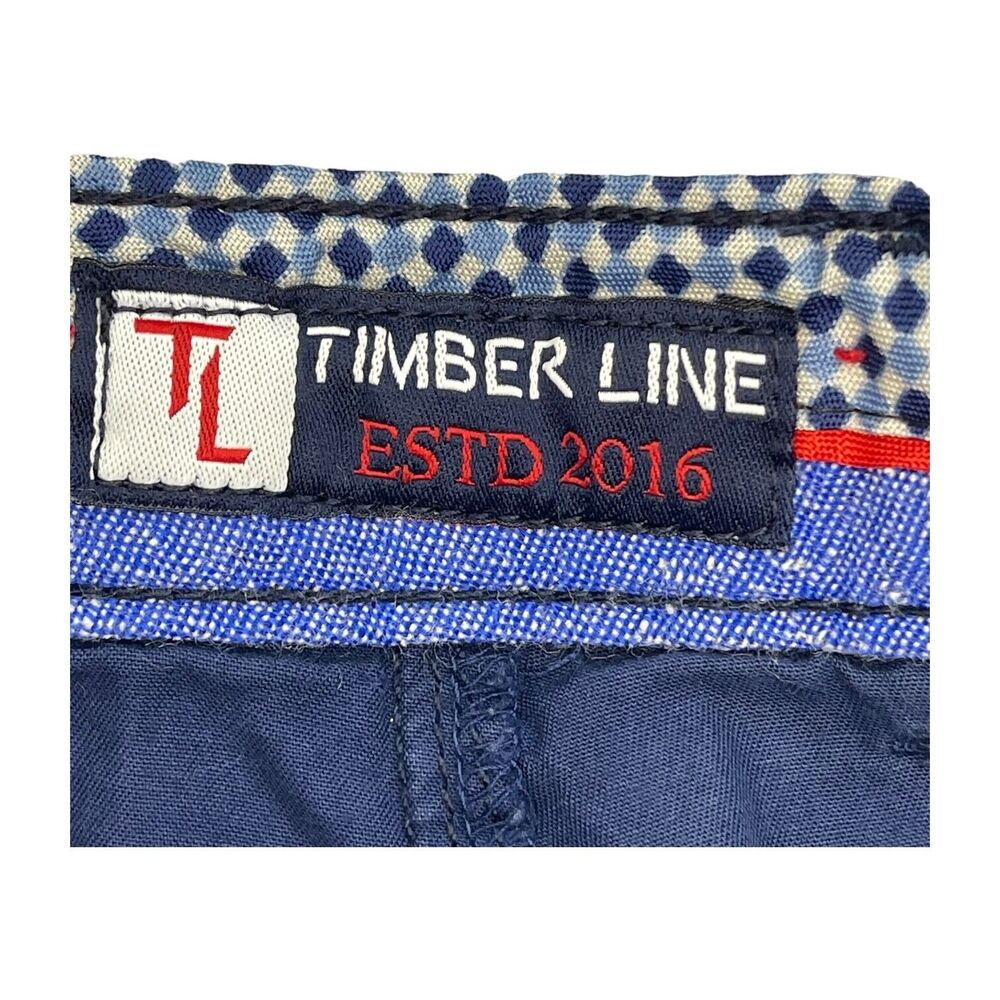 Timber Line Mens Chino Shorts Size 36 Navy Printed - Picture 7 of 9